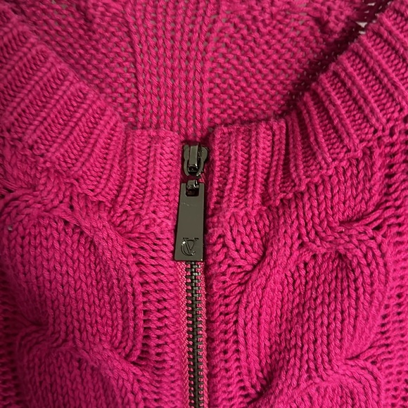 Pink Vince Camuto high/low sweater with zipper back Size M - Picture 4 of 5